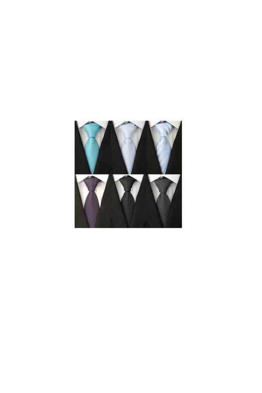 Men's Necktie Classic Tie Woven Jacquard Neck Ties 6 PCS