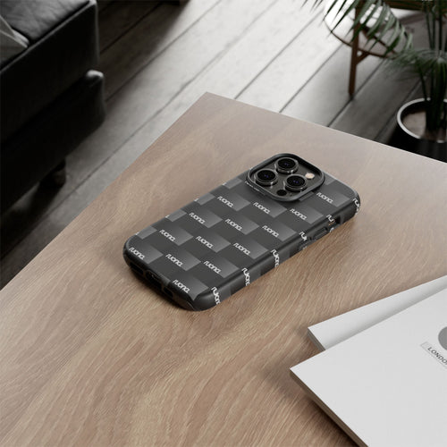 Black Checker Pattern Tough Phone Case