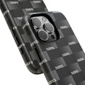 Black Checker Pattern Tough Phone Case