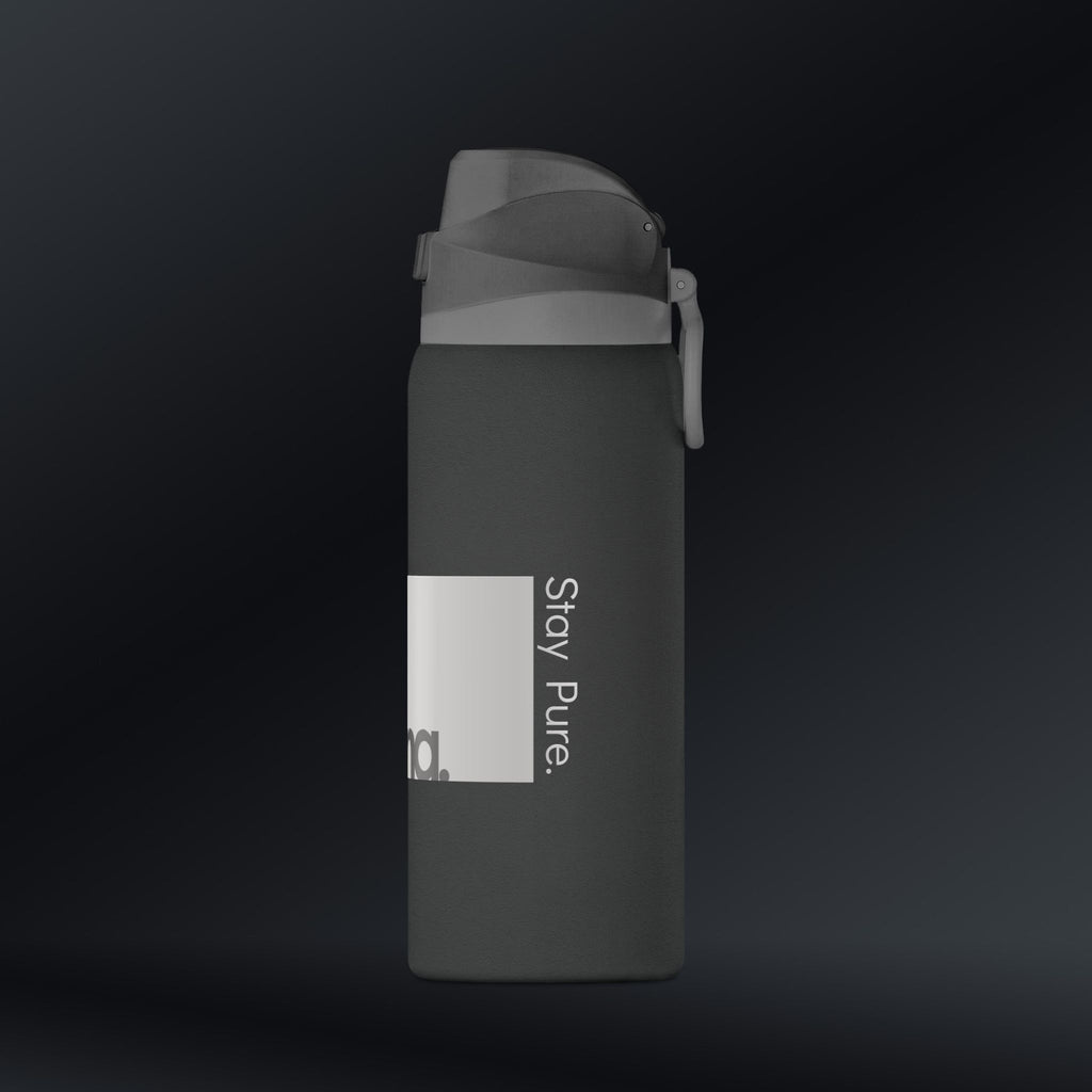 Insulated Water Bottle — 32oz Matte Black Hydro Flask-Style Bottle