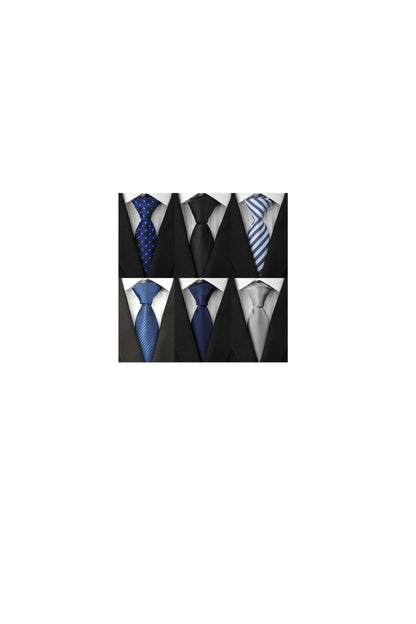Men's Necktie Classic Tie Woven Jacquard Neck Ties 6 PCS