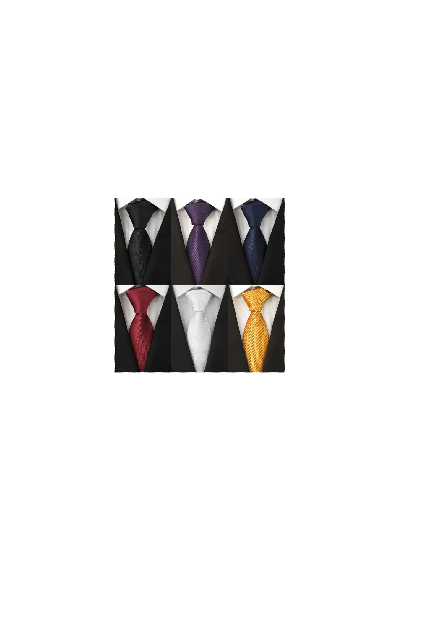 Men's Necktie Classic Tie Woven Jacquard Neck Ties 6 PCS