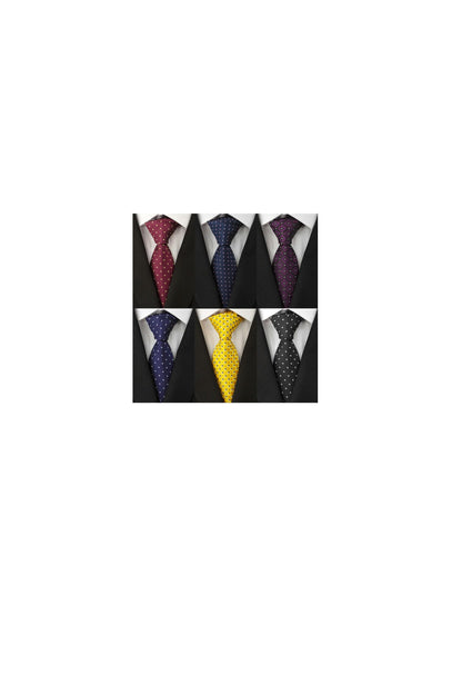 Men's Necktie Classic Tie Woven Jacquard Neck Ties 6 PCS