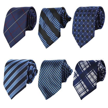 Men's Necktie Classic Tie Woven Jacquard Neck Ties 6 PCS