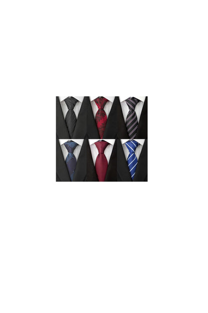 Men's Necktie Classic Tie Woven Jacquard Neck Ties 6 PCS