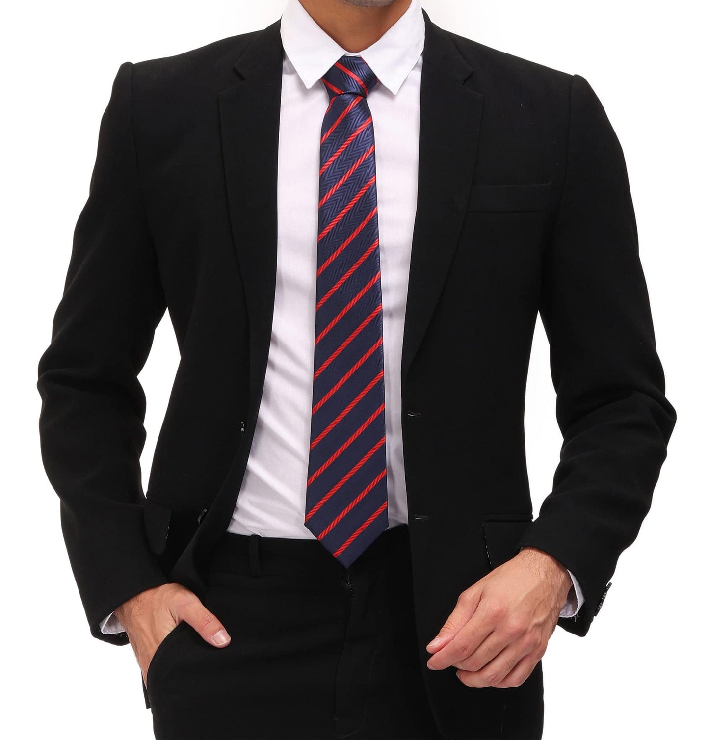Men's Necktie Classic Tie Woven Jacquard Neck Ties 6 PCS