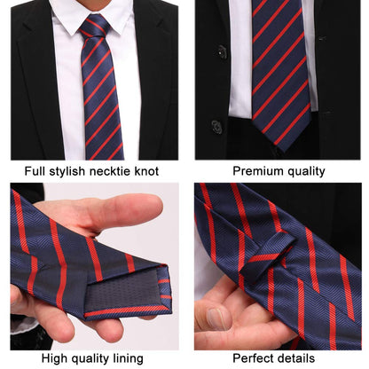 Men's Necktie Classic Tie Woven Jacquard Neck Ties 6 PCS