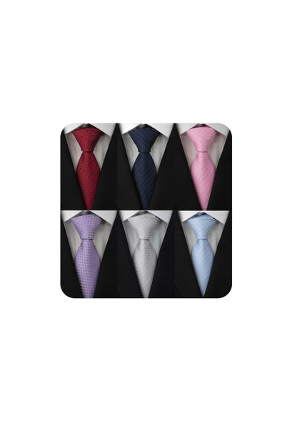 Men's Necktie Classic Tie Woven Jacquard Neck Ties 6 PCS