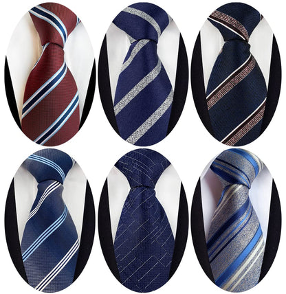 Men's Necktie Classic Tie Woven Jacquard Neck Ties 6 PCS