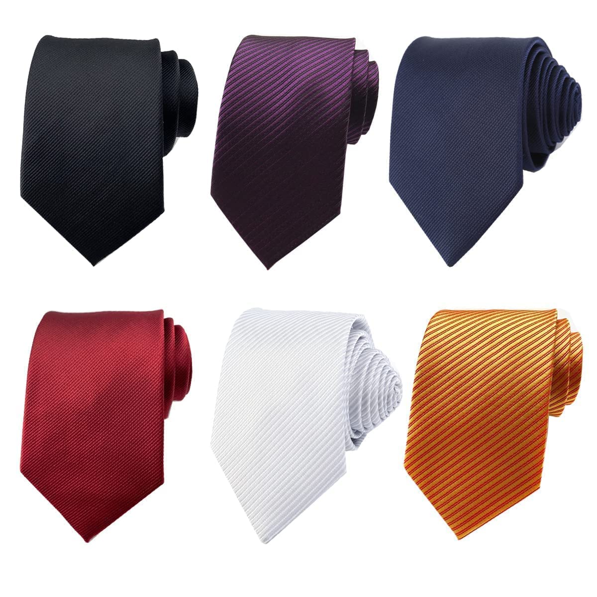 Men's Necktie Classic Tie Woven Jacquard Neck Ties 6 PCS