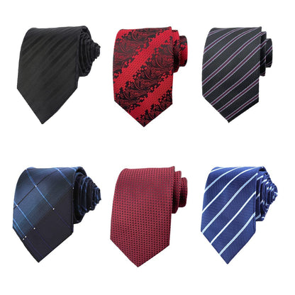 Men's Necktie Classic Tie Woven Jacquard Neck Ties 6 PCS