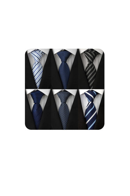 Men's Necktie Classic Tie Woven Jacquard Neck Ties 6 PCS