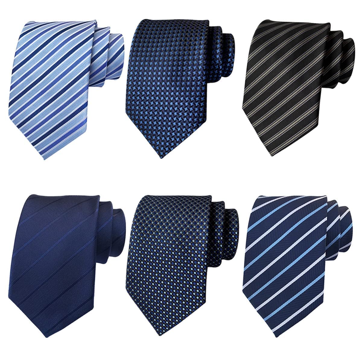 Men's Necktie Classic Tie Woven Jacquard Neck Ties 6 PCS