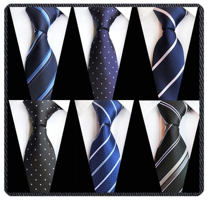 Men's Necktie Classic Tie Woven Jacquard Neck Ties 6 PCS