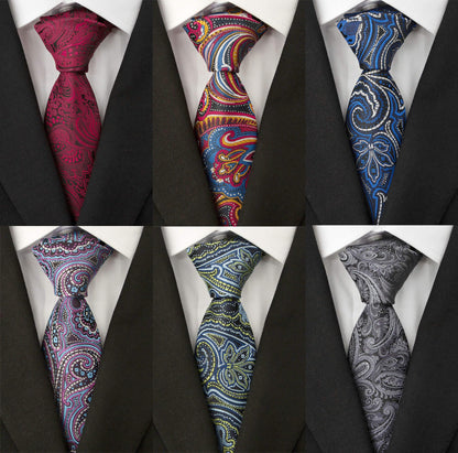 Men's Necktie Classic Tie Woven Jacquard Neck Ties 6 PCS