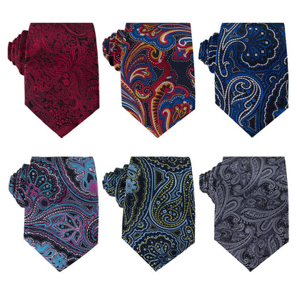 Men's Necktie Classic Tie Woven Jacquard Neck Ties 6 PCS