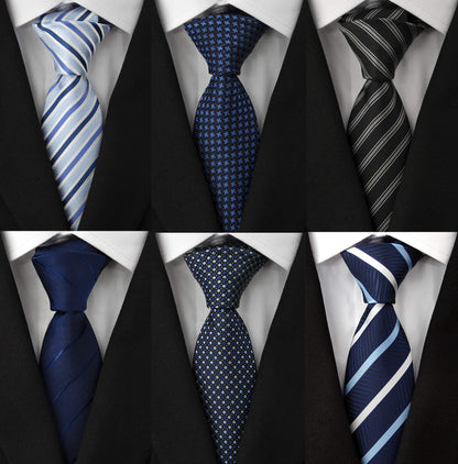 Men's Necktie Classic Tie Woven Jacquard Neck Ties 6 PCS