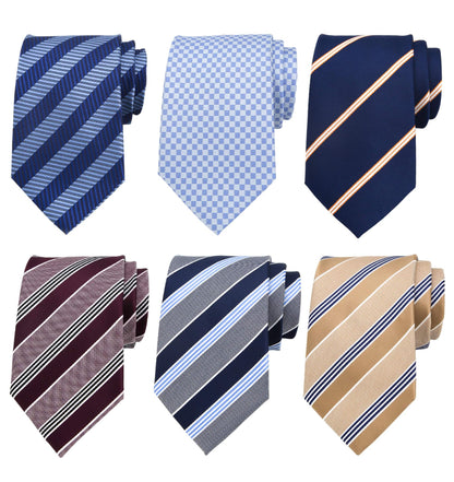 Men's Necktie Classic Tie Woven Jacquard Neck Ties 6 PCS