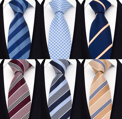 Men's Necktie Classic Tie Woven Jacquard Neck Ties 6 PCS