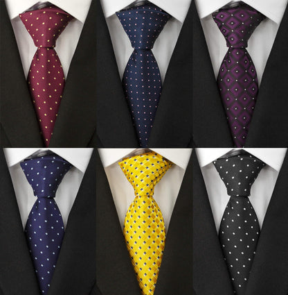 Men's Necktie Classic Tie Woven Jacquard Neck Ties 6 PCS