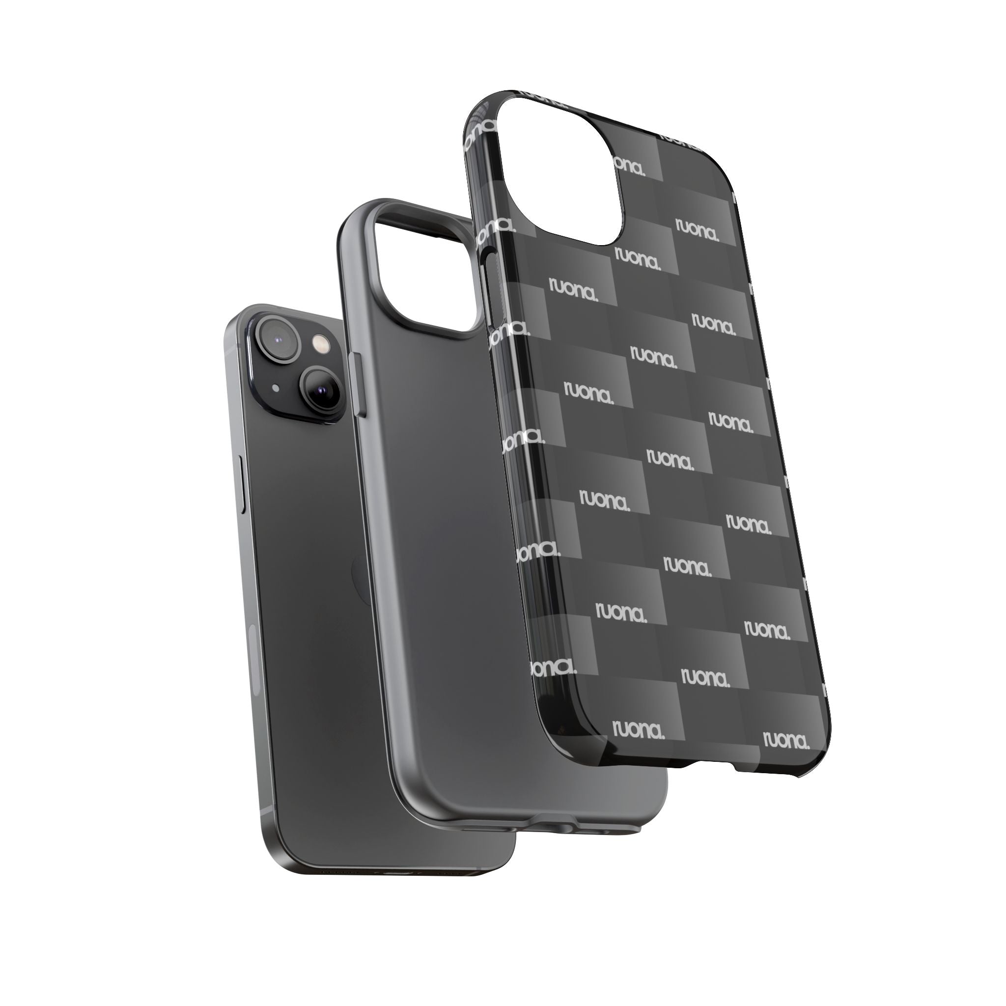 Black Checker Pattern Tough Phone Case